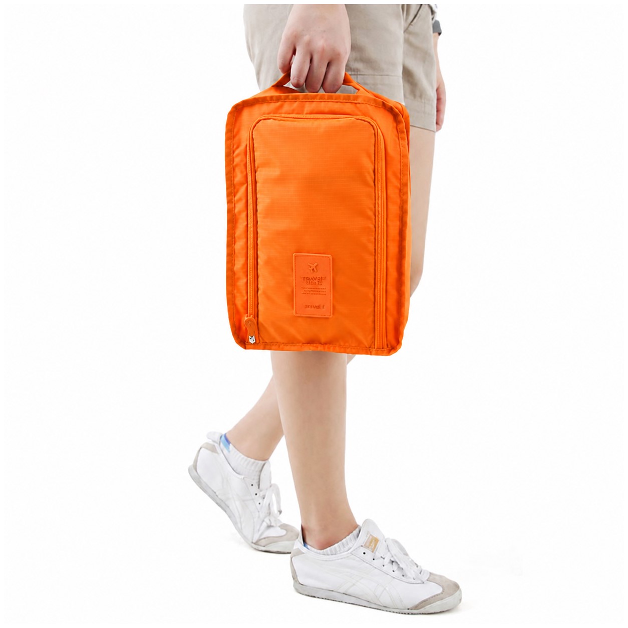 Oxford Foldable Shoe Bag — Orange