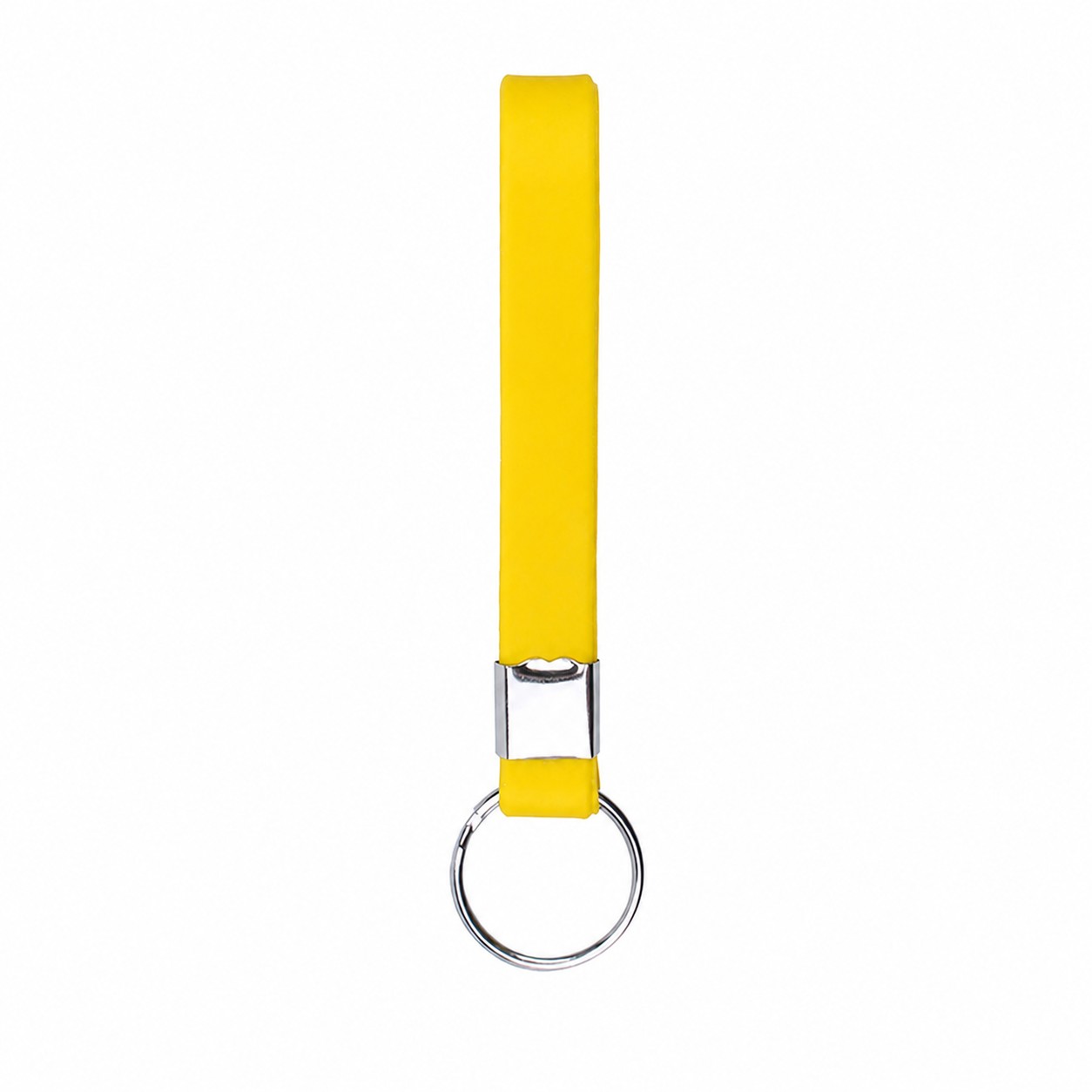 Silicone Wristband Key Ring — Yellow