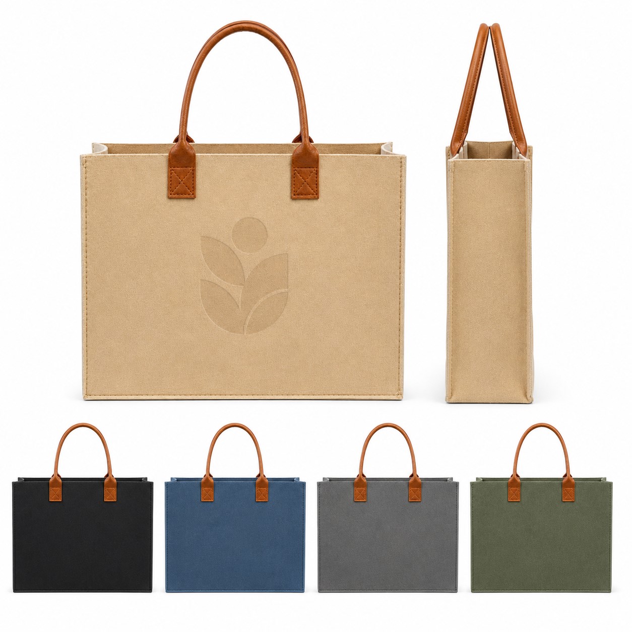 Reinforced Felt Carry Tote Bag