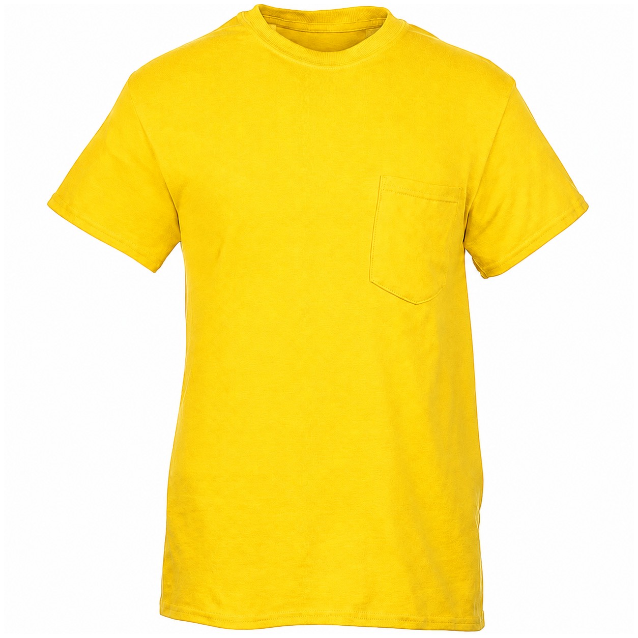Heavy Cotton Pocket Uniform Tee — Yellow