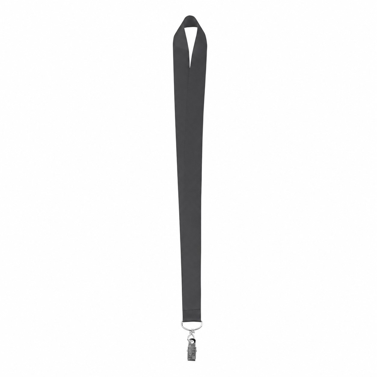Wide Polyester Neck Lanyard — Dark Gray
