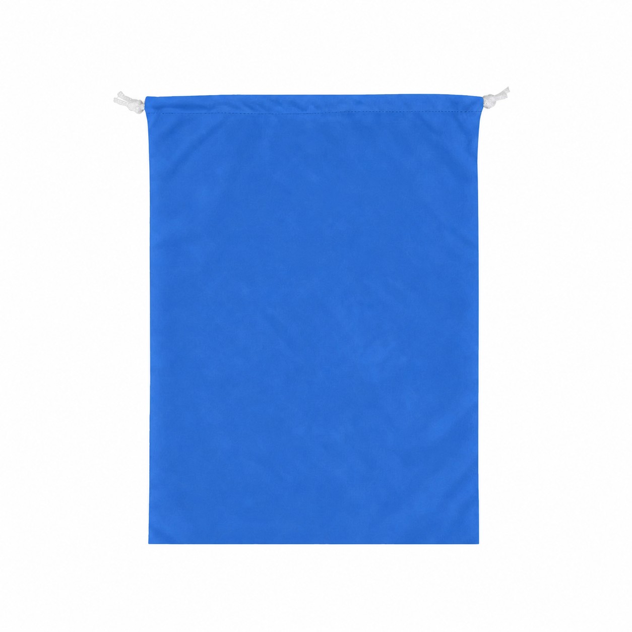 Bird's-Eye Fabric Drawstring Bag — Blue