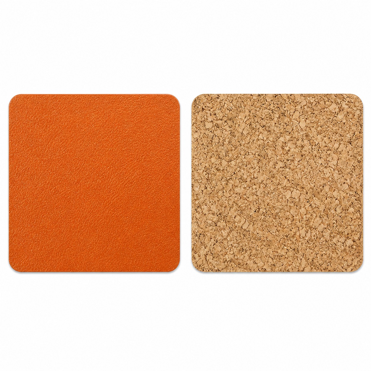 Round PU Leather Cork Coaster — view 2