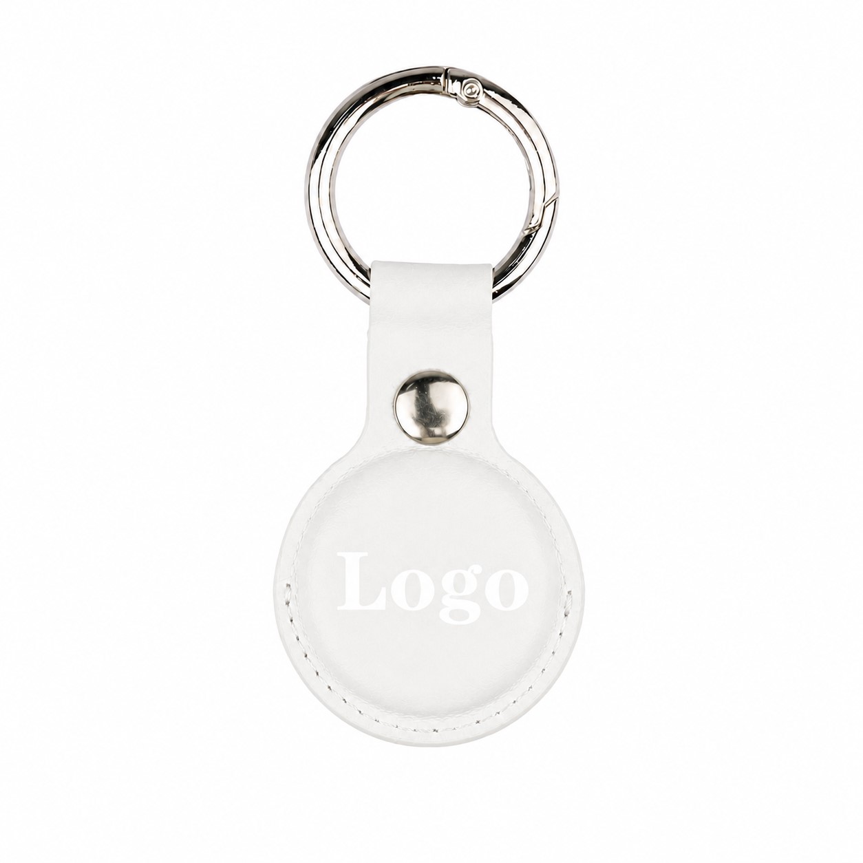 Silicone Tracker Holder Keychain — White