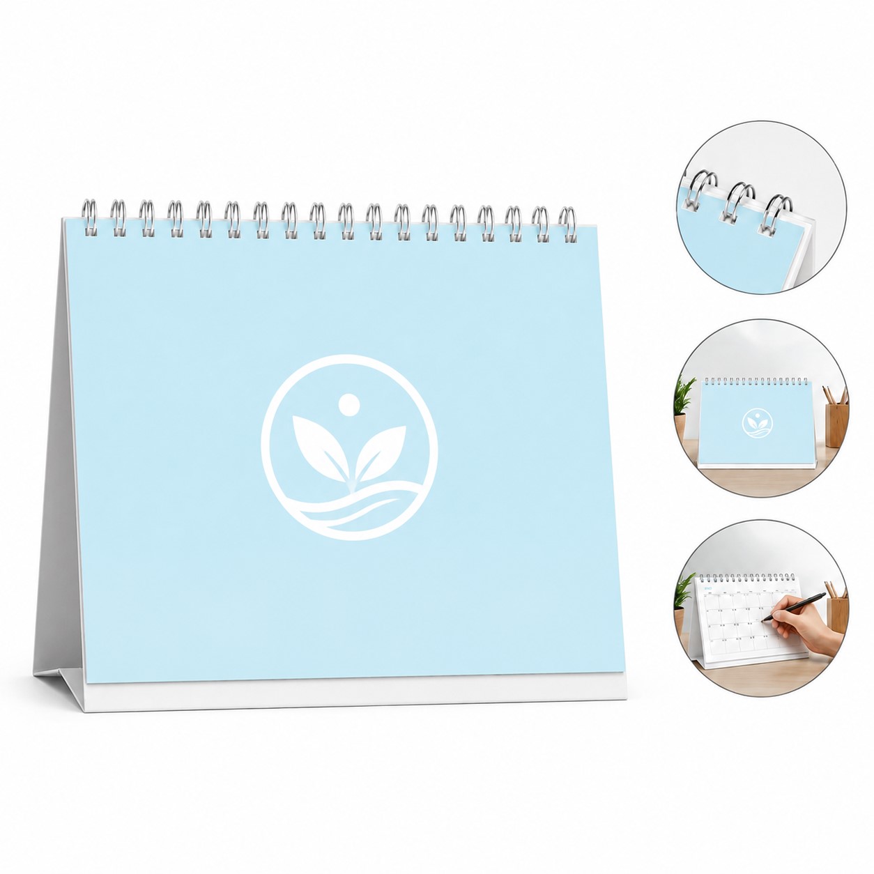 Spiral Bound Paper Desktop Planner Calendar