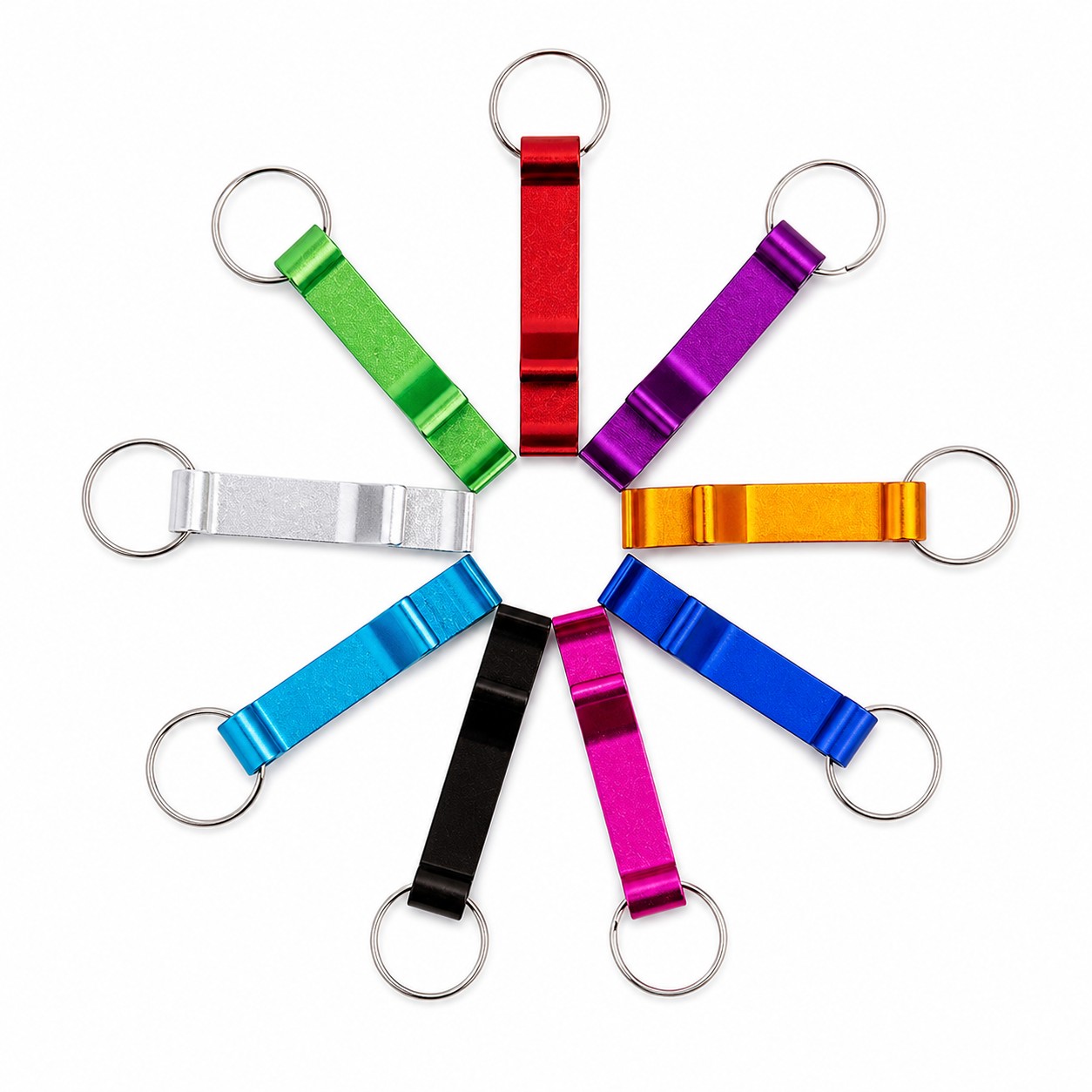 Compact Metal Bottle Opener Keychain — view 2