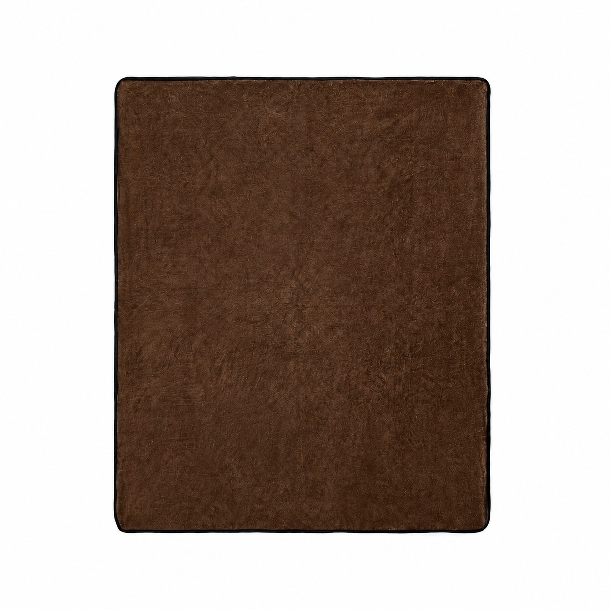 Soft Plush Flannel Throw Blanket — Brown