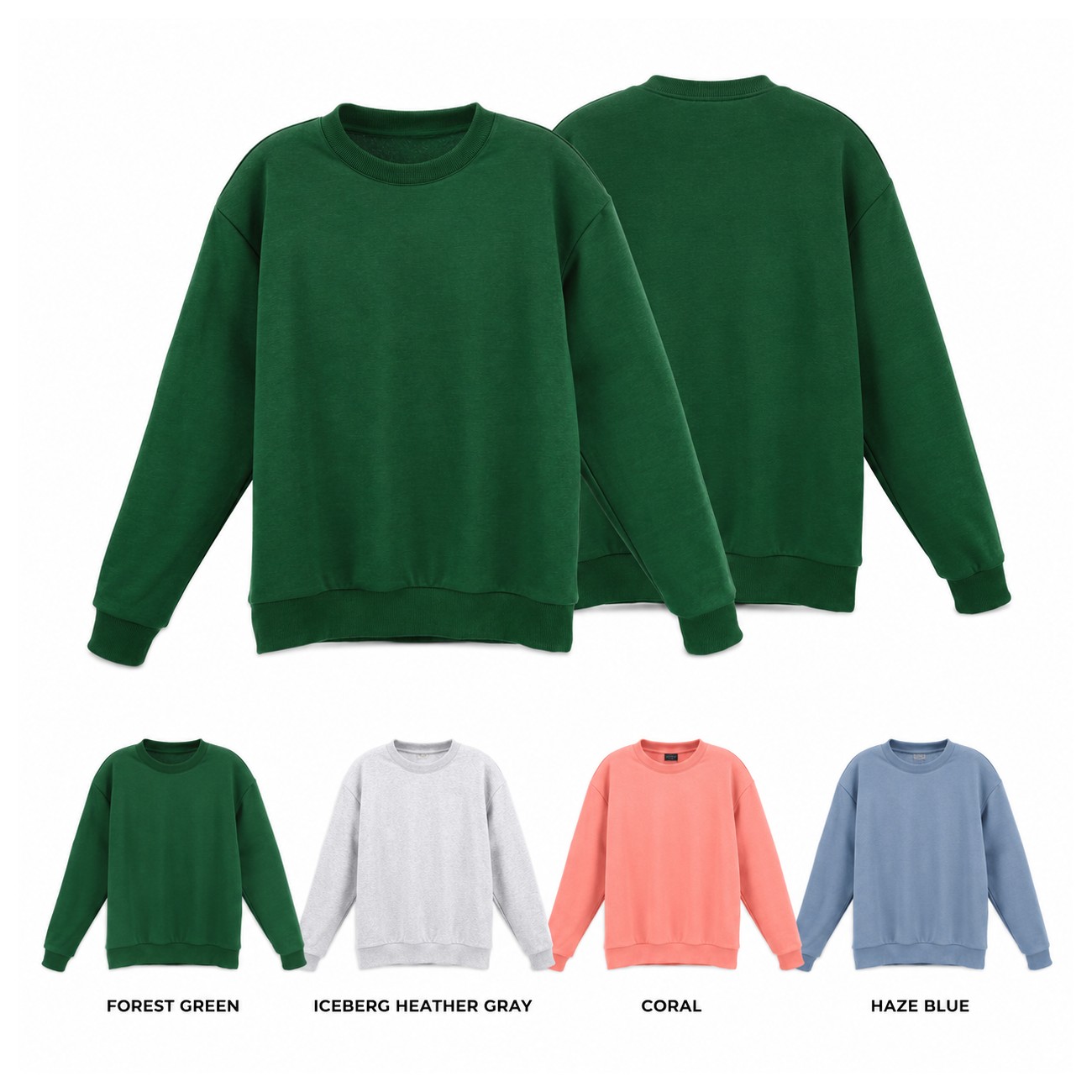Unisex Smooth Surface Sweatshirt