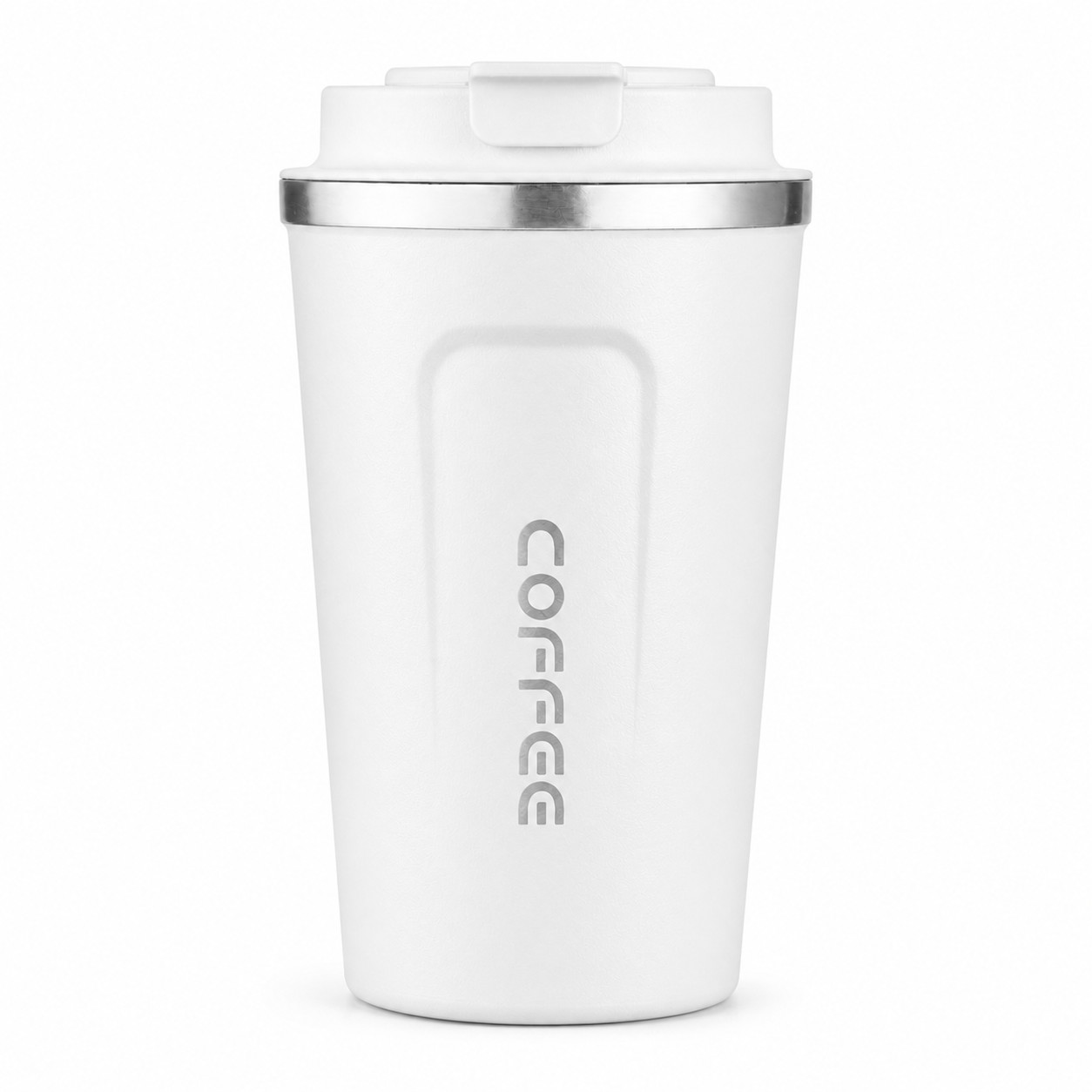 LED Temperature Stainless Coffee Mug — White