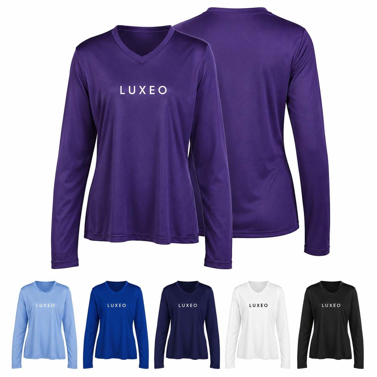 Ladies Polyester V Neck Performance Shirt