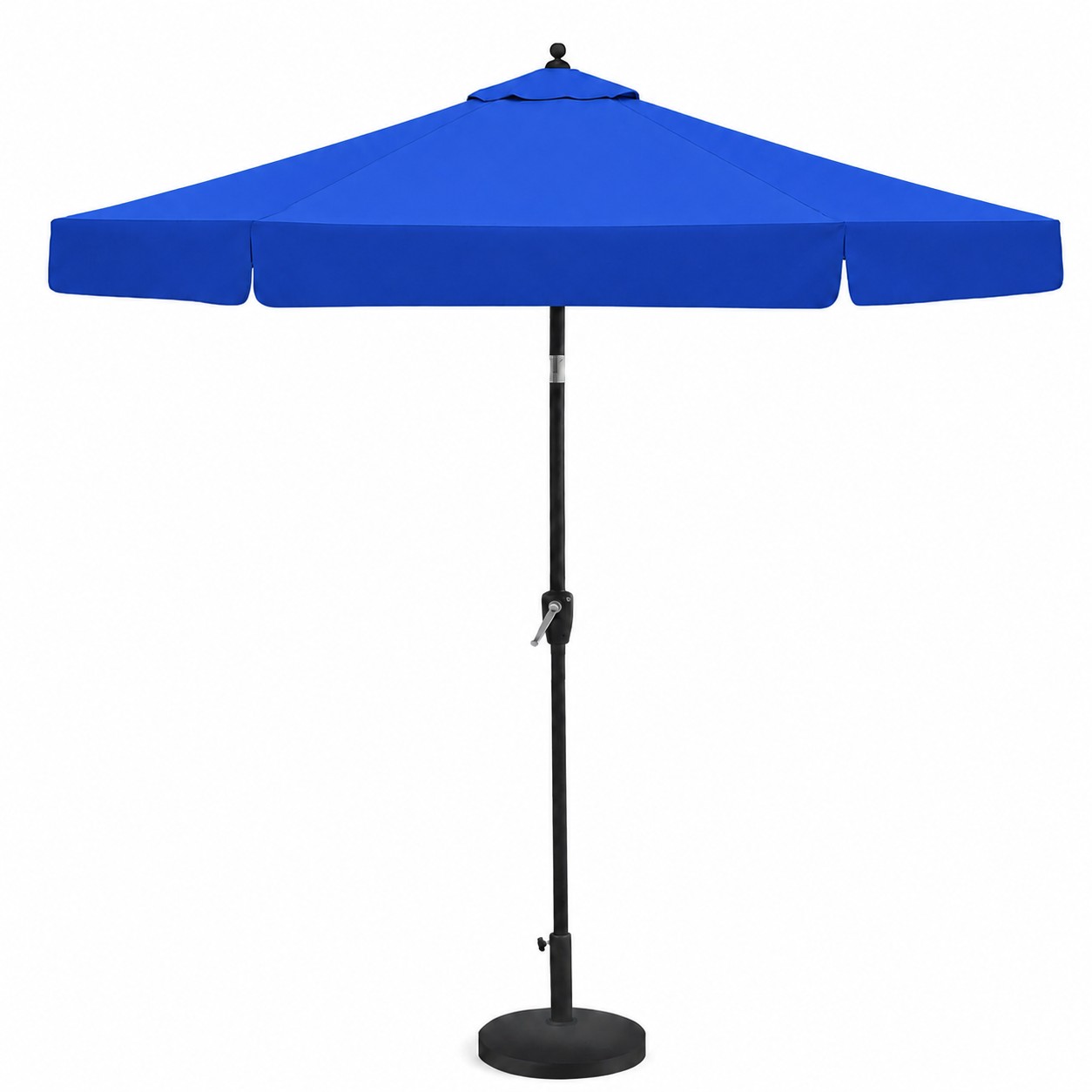 Aluminum Market Patio Umbrella With Auto Tilt — Blue