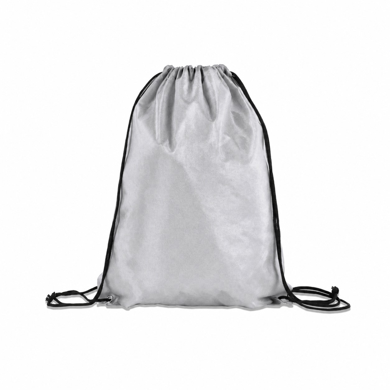 210D Polyester Ocean Drawstring Bag — Silver