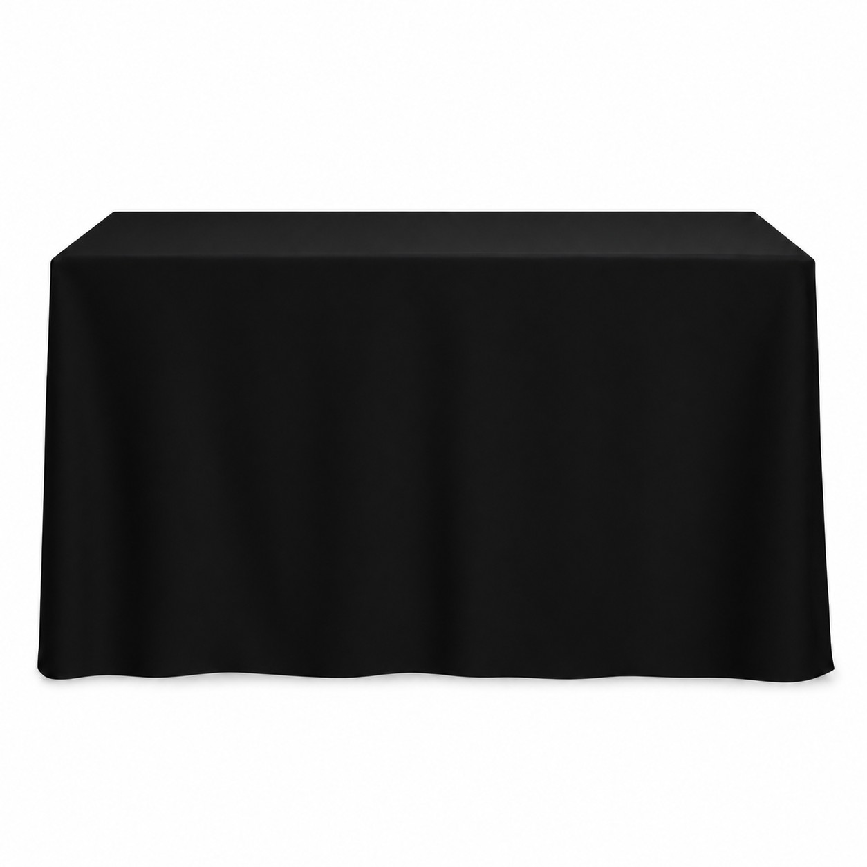 Eight Foot Elastic Fabric Table Cover — Black