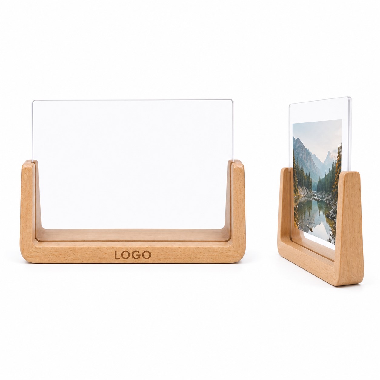 Natural Wood Landscape Photo Frame