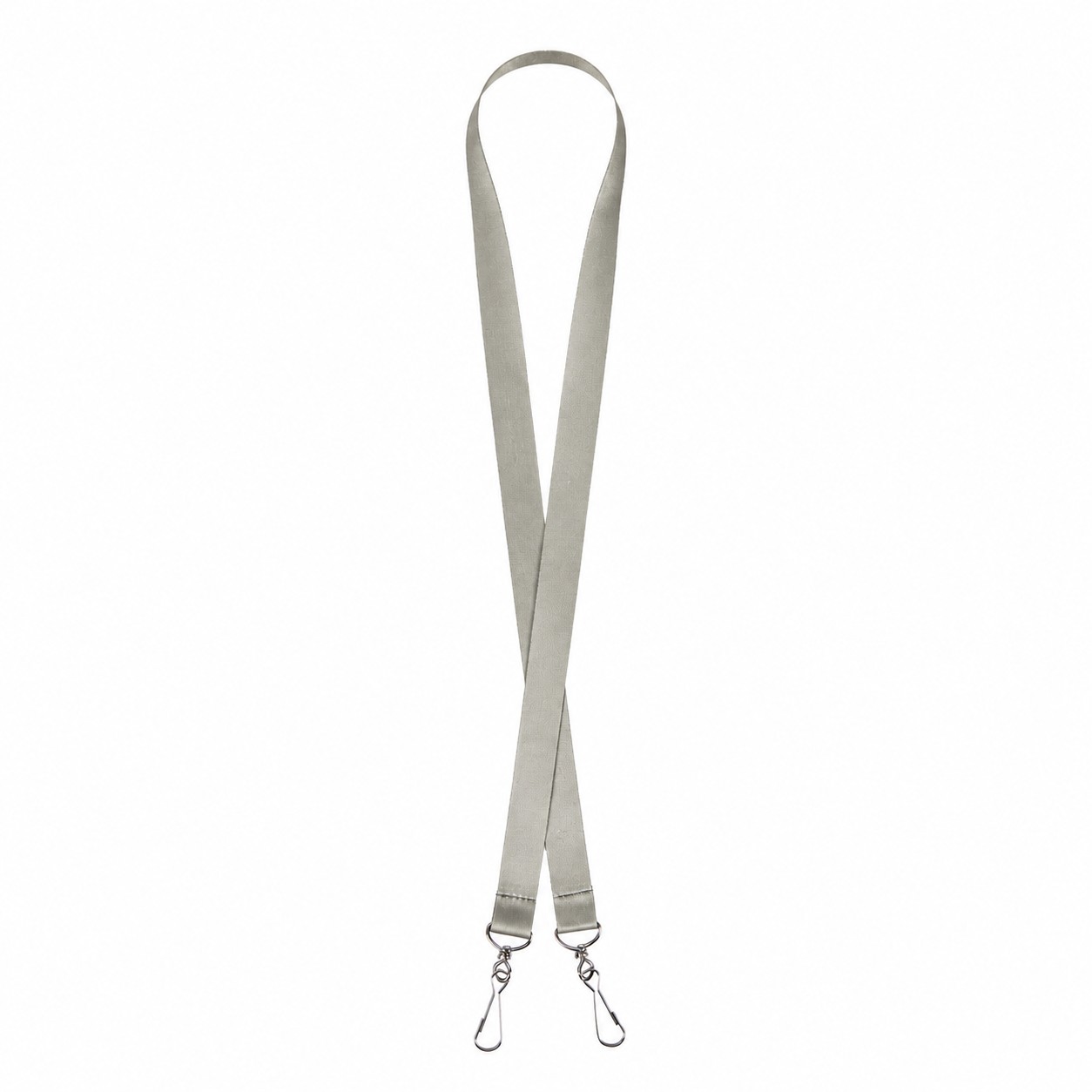 Open End Polyester Lanyard — Nickel Silver