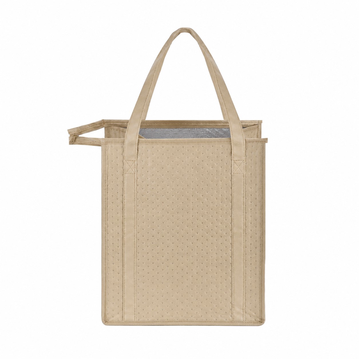Thermal Reinforced Handles Cooler Tote — Khaki Beige