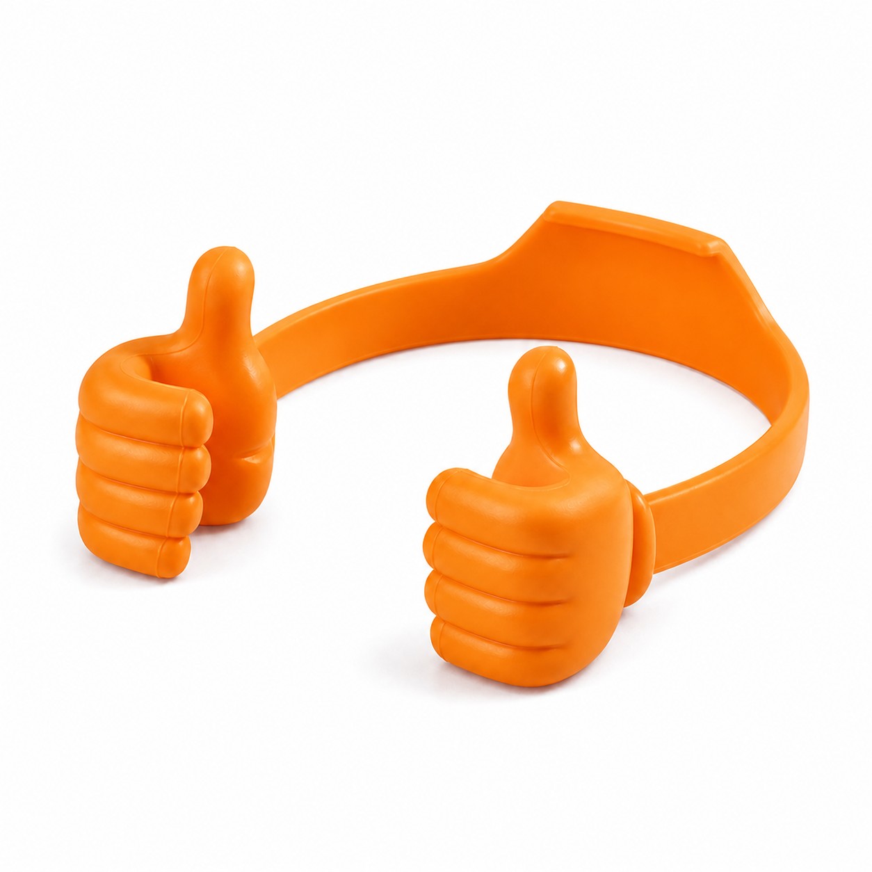 Adjustable Thumbs Up Device Stand — Orange