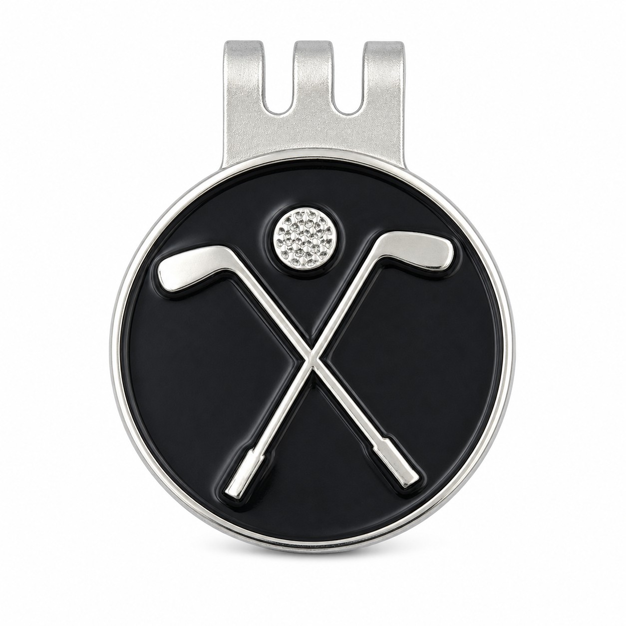 Crossed Club Golf Hat Marker Clip — view 2
