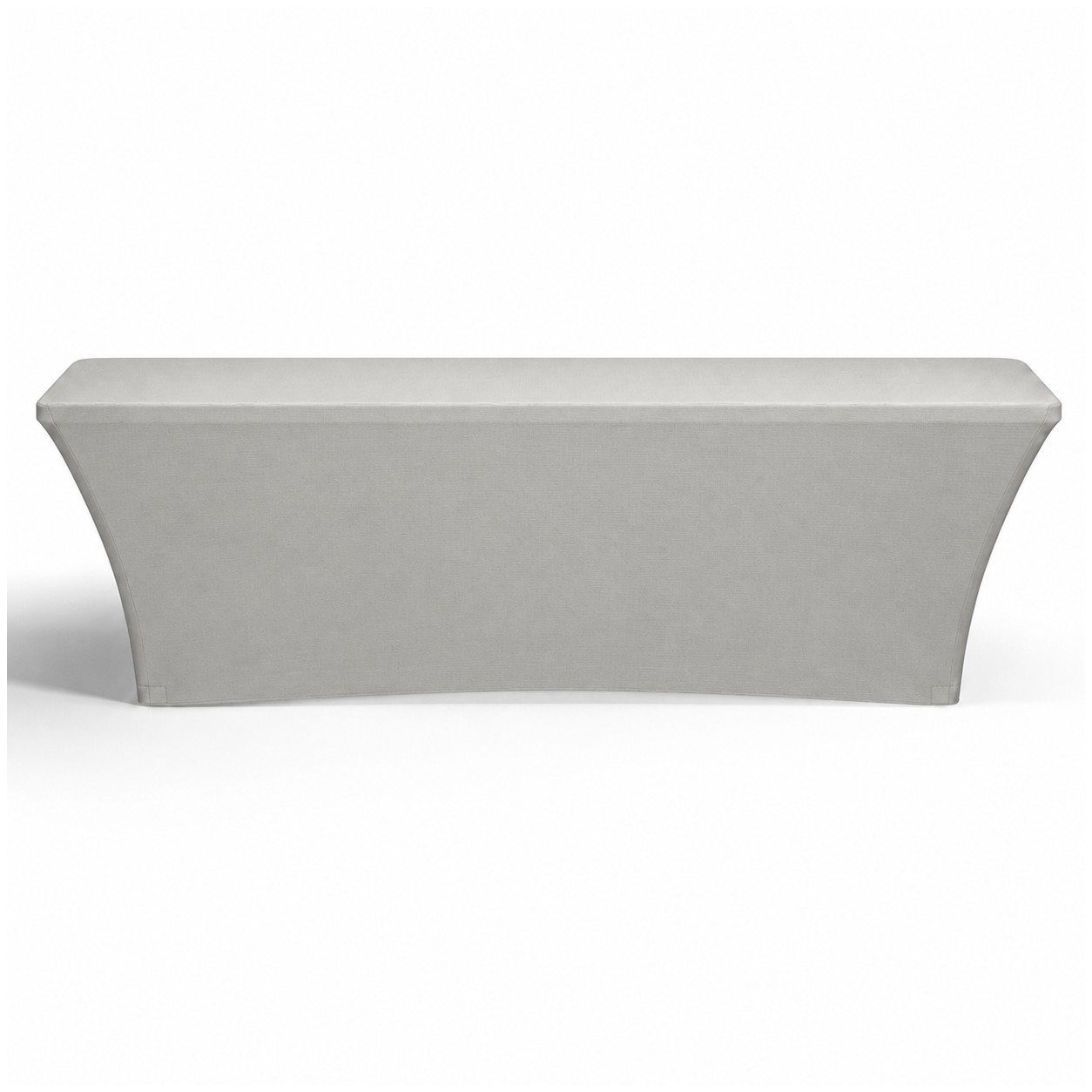 8-Foot Standard Stretch Table Cover — Nickel Silver
