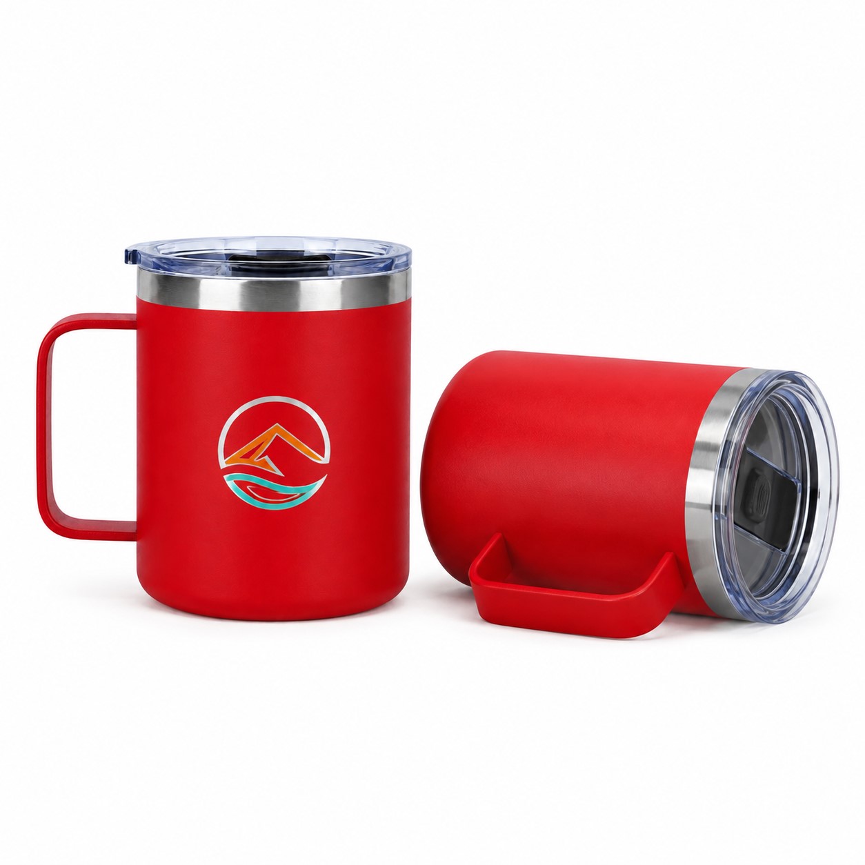 12 Oz Stainless Steel Handle Mug