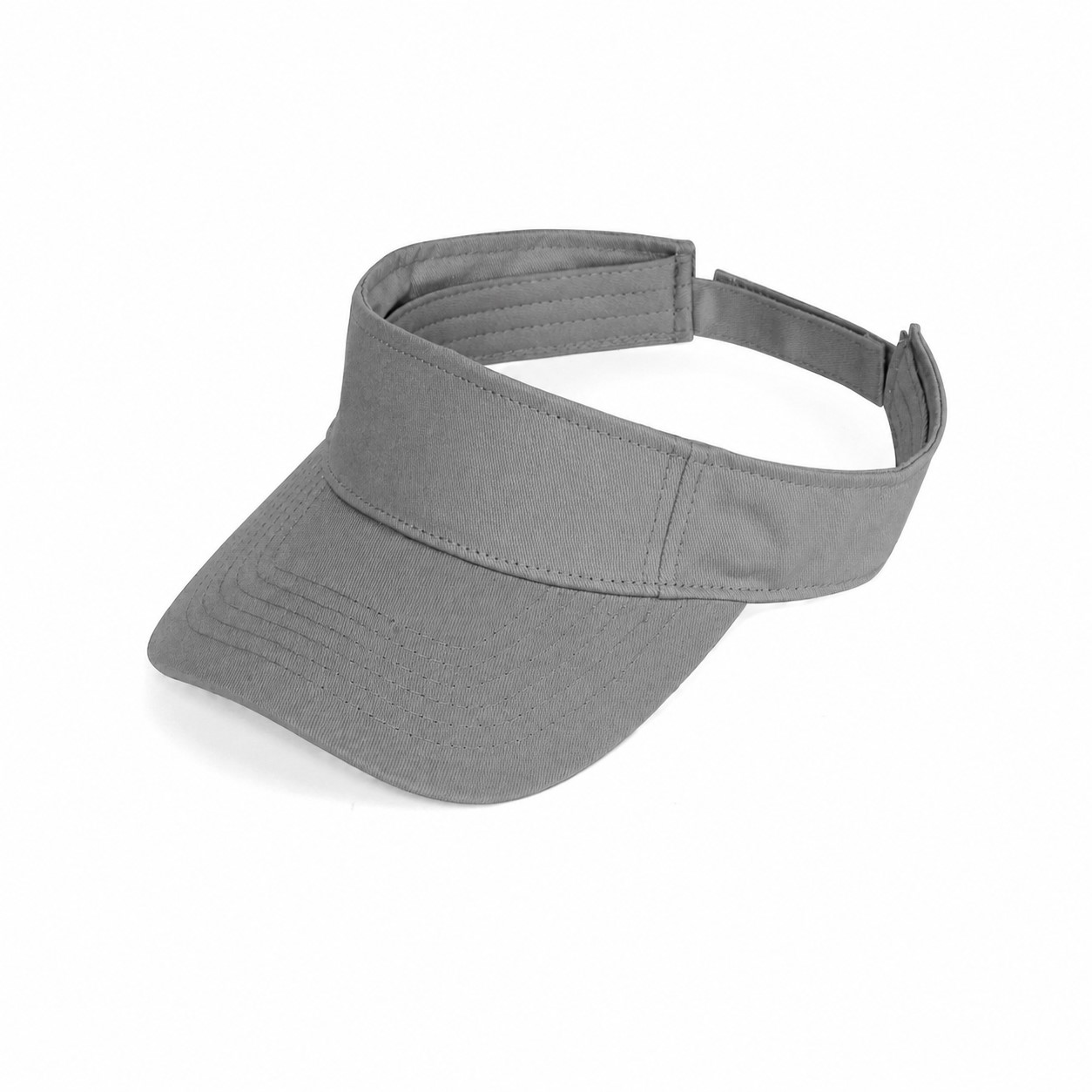 Cotton Baseball Sun Visor — Gray