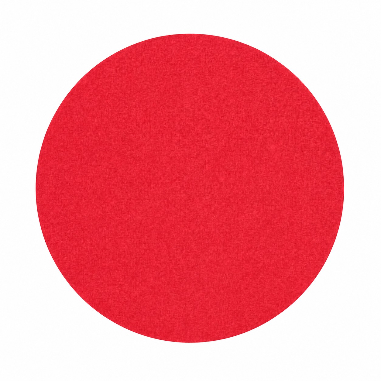 Eight Inch Round Fabric Mouse Pad — Red