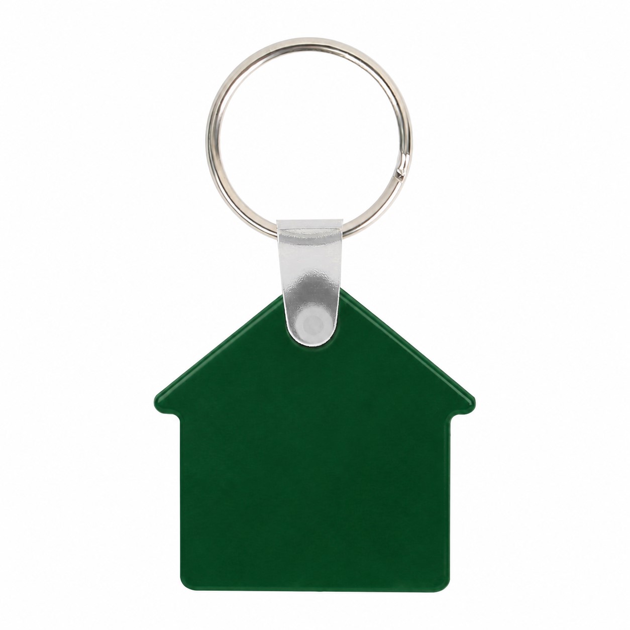 House Shape PVC Key Tag — Dark Green