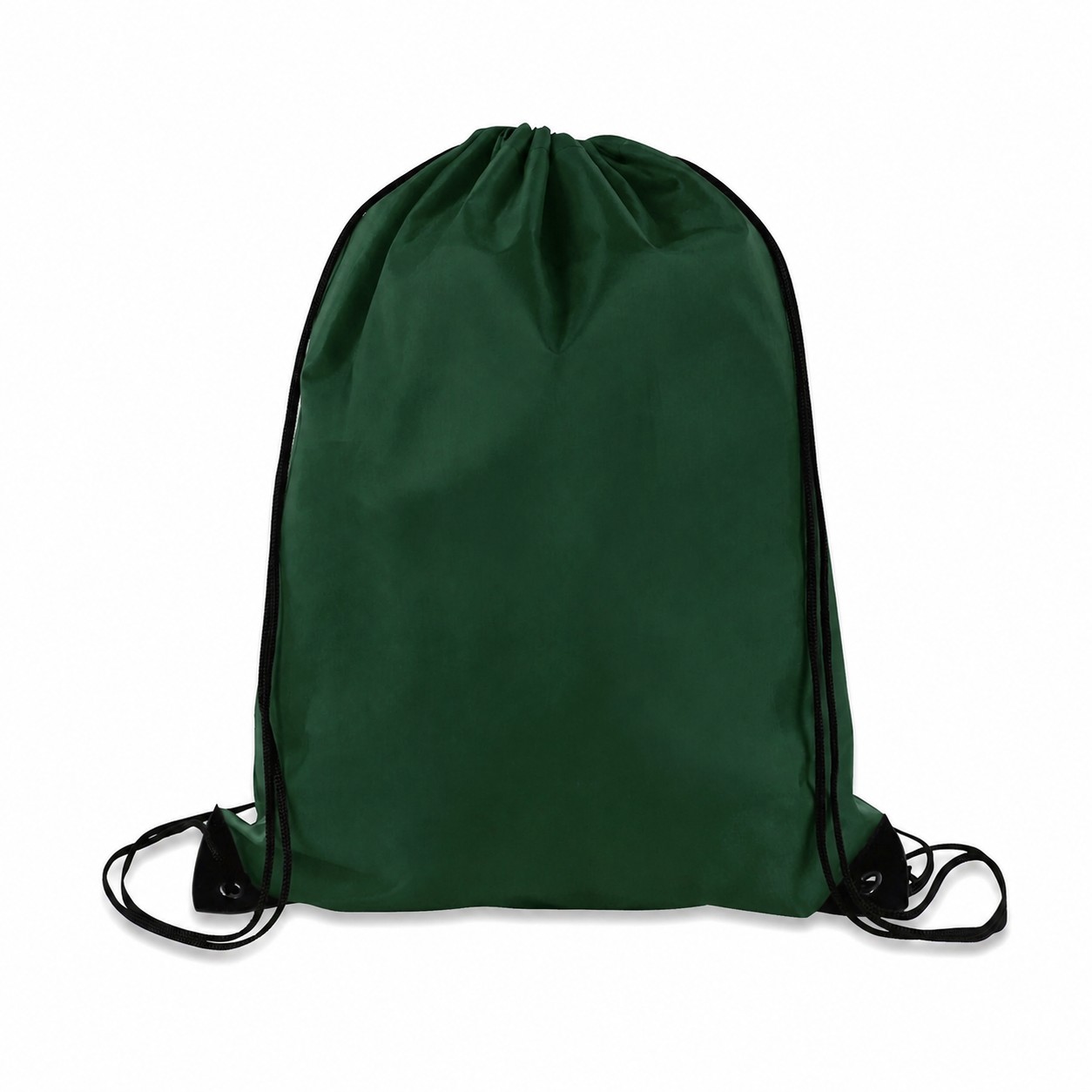 210D Polyester Drawstring Bag — Forest Green