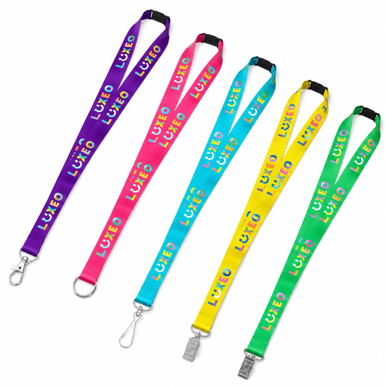 Polyester Badge Lanyard With Attachment Options