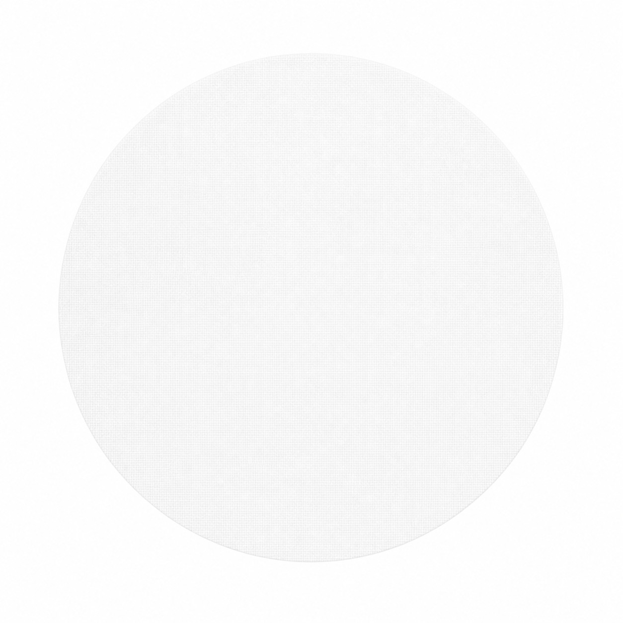 Eight Inch Round Fabric Mouse Pad — White