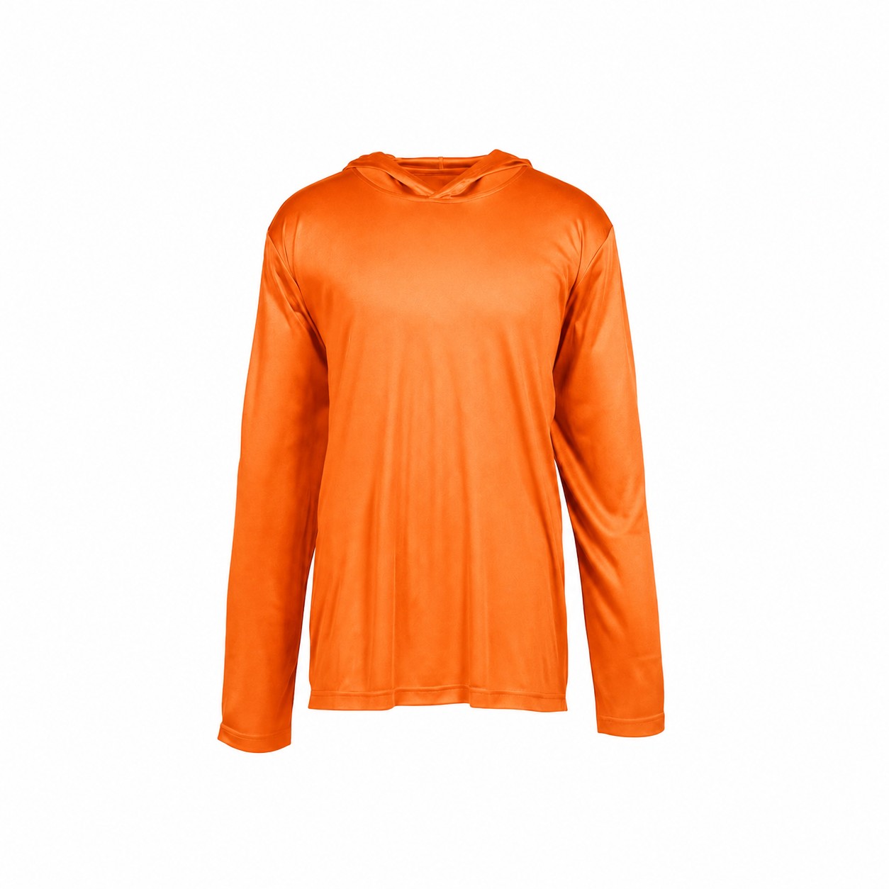 Hooded Polyester Performance Tee — Orange