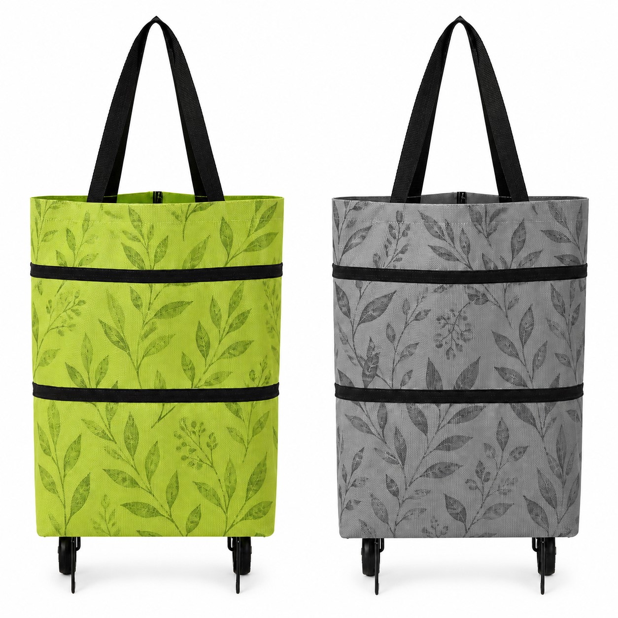 Collapsible Oxford Wheeled Market Tote