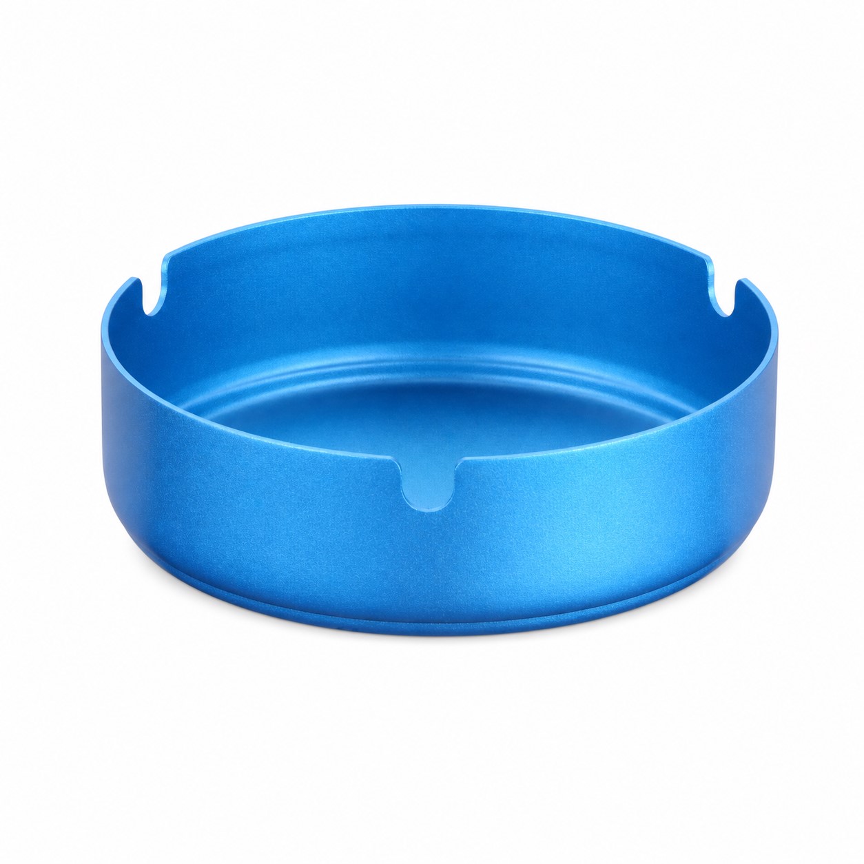 Round Stainless Steel Ashtray With Rim Rests — view 2