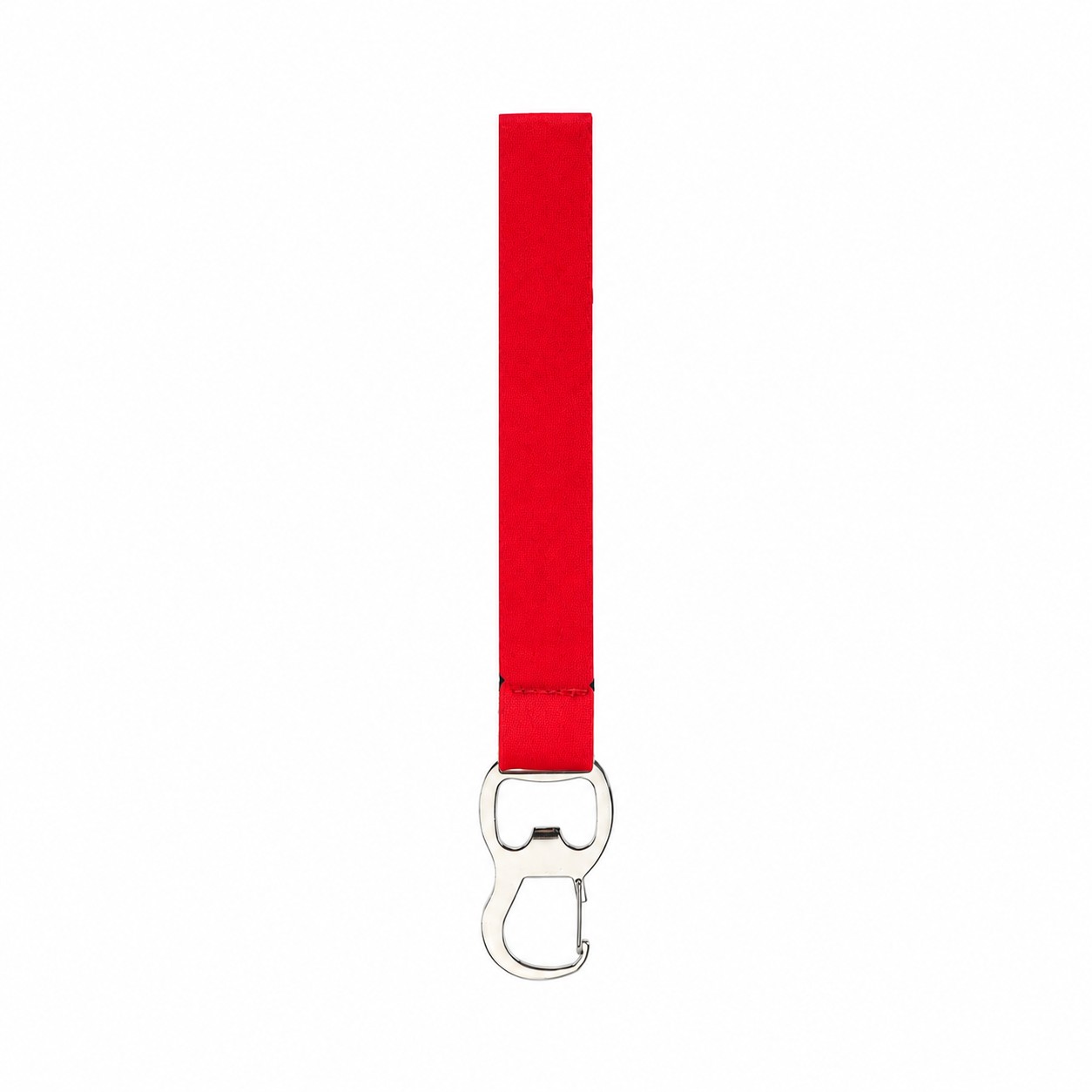 Neoprene Wristband Bottle Opener Keychain — Red