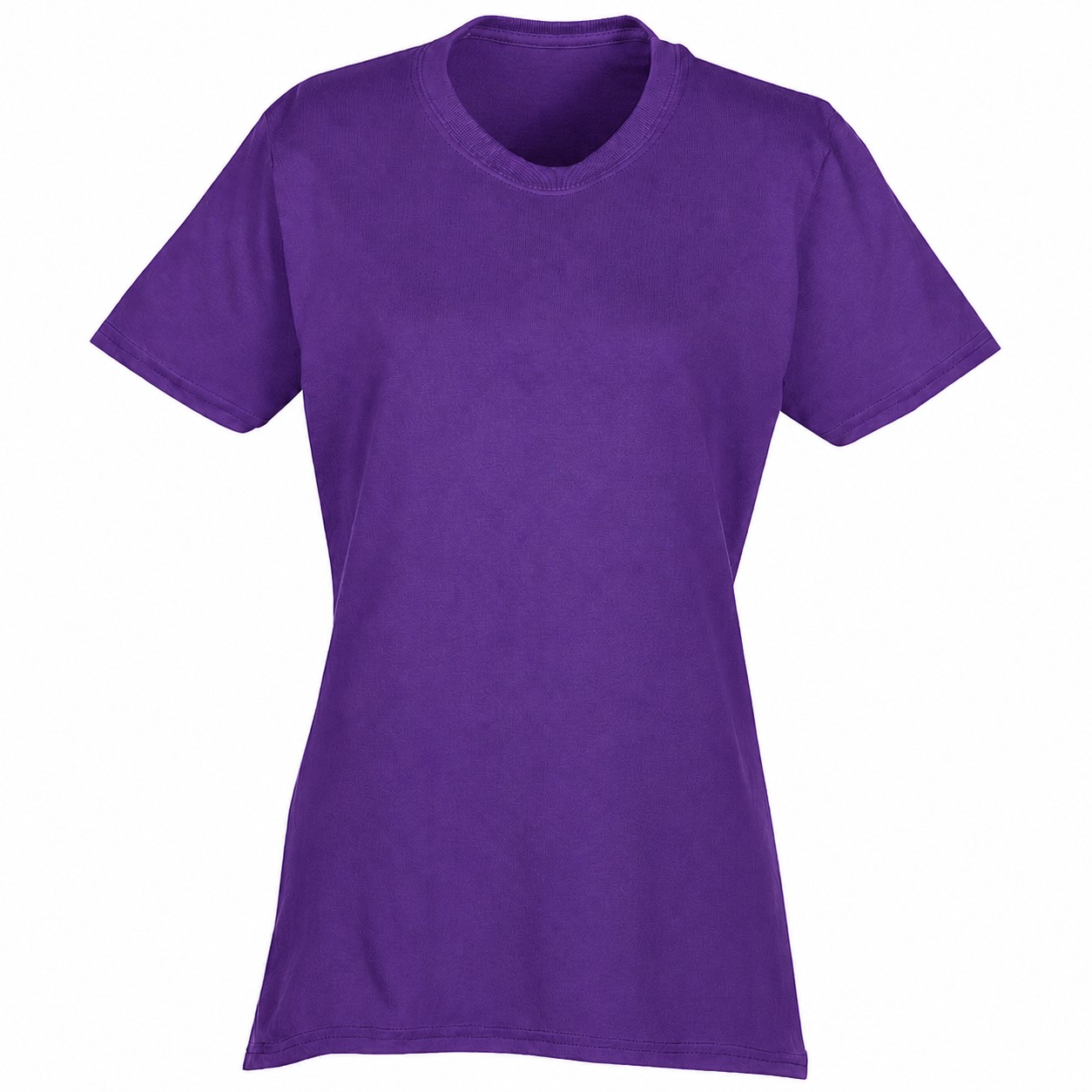 Ladies Cotton Polyester Crewneck Tee — Purple