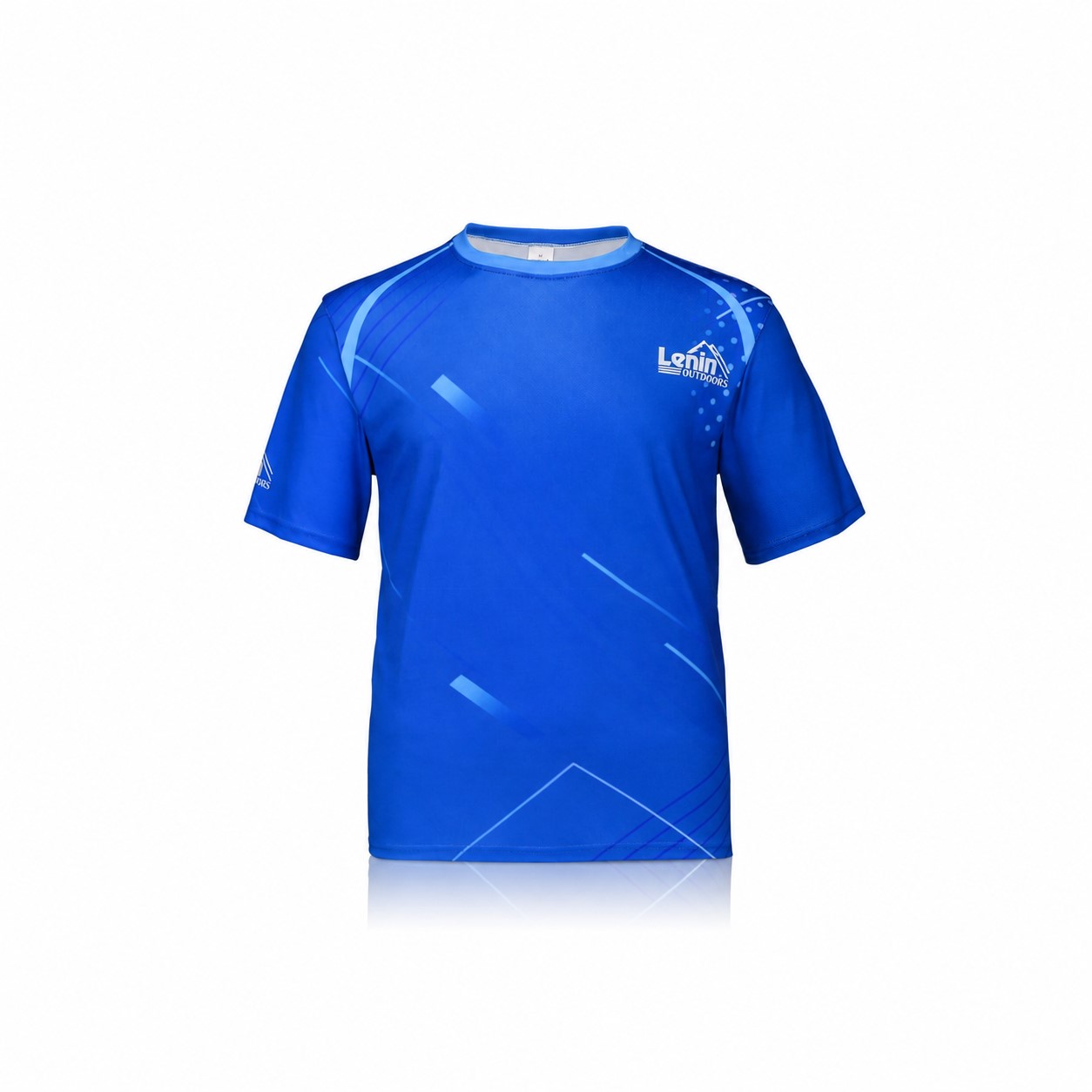 Quick-Drying Polyester Crew Neck T-Shirt — Blue