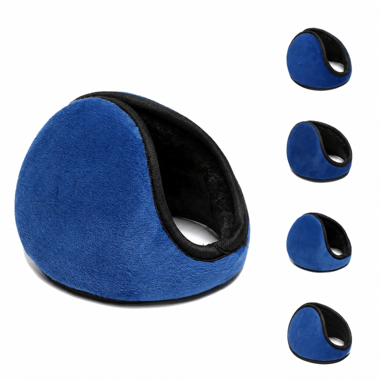 Behind Head Cashmere Earmuffs — Blue