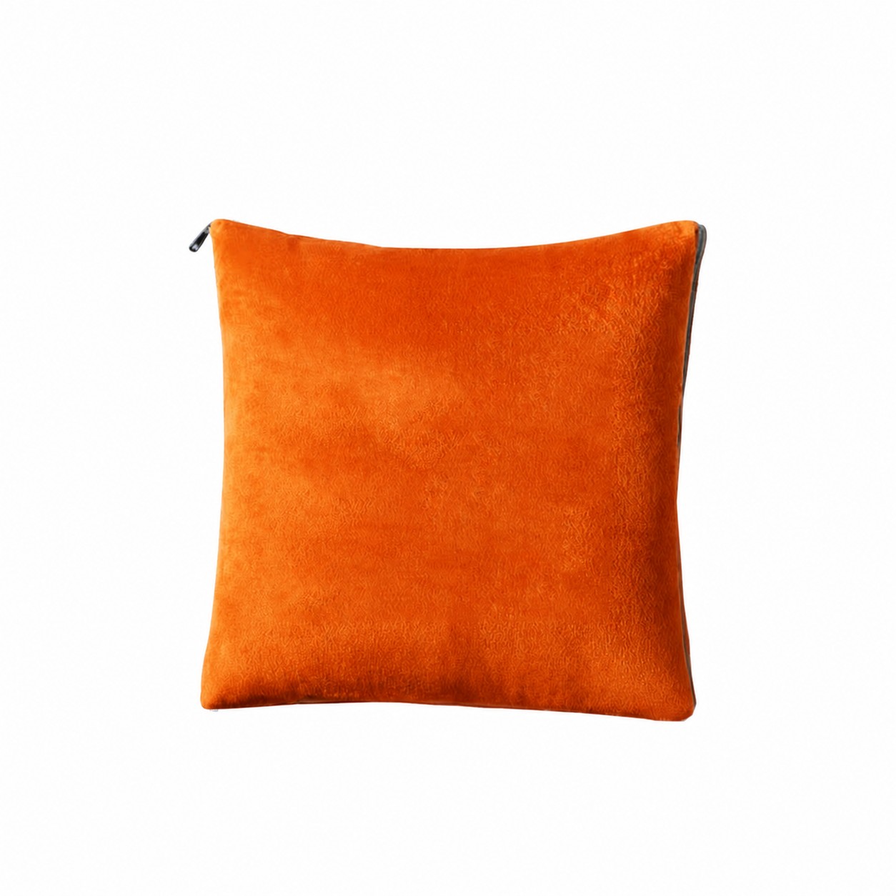 Dutch Velvet Travel Blanket Pillow — Orange