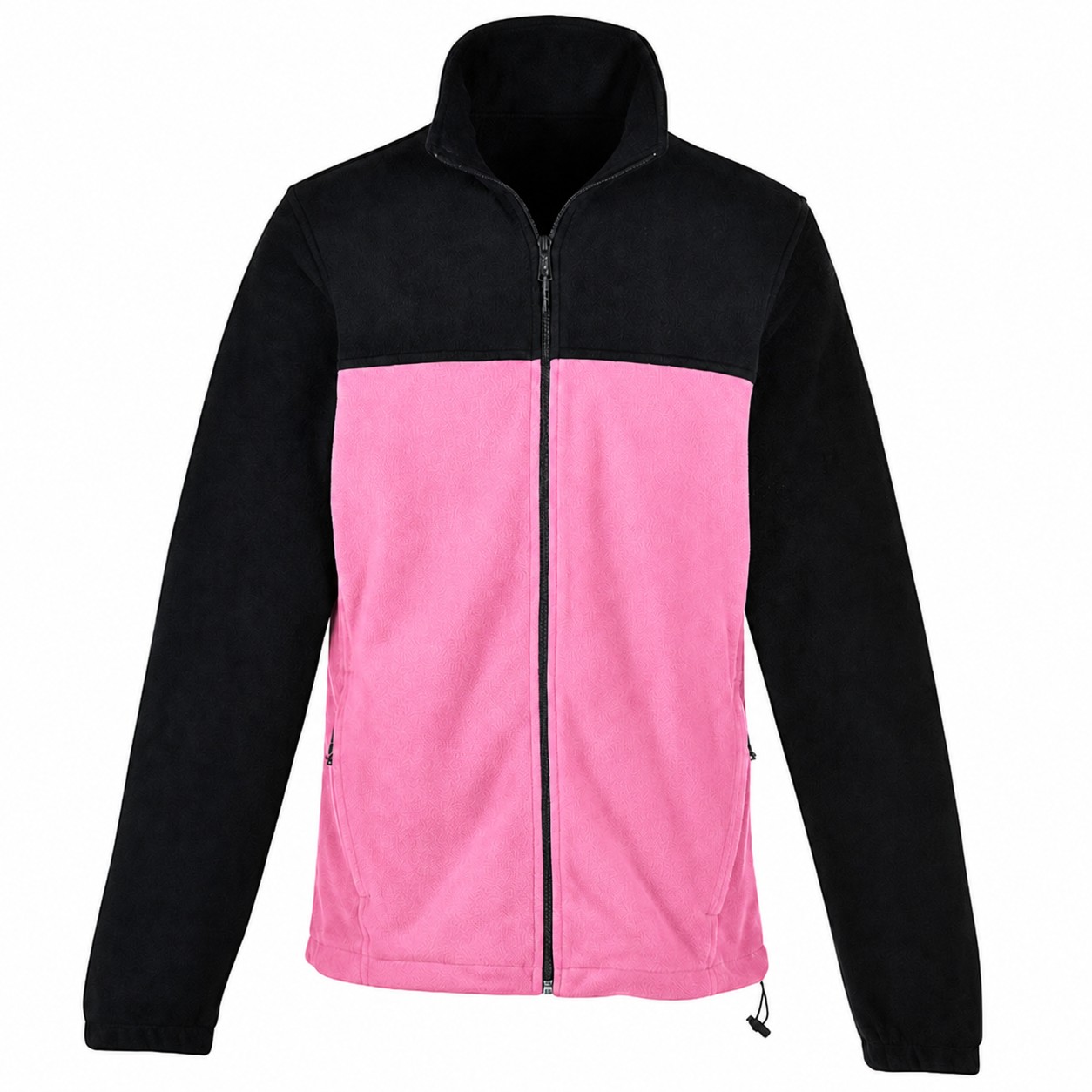 Polyester Full Zip Fleece Jacket — Pink