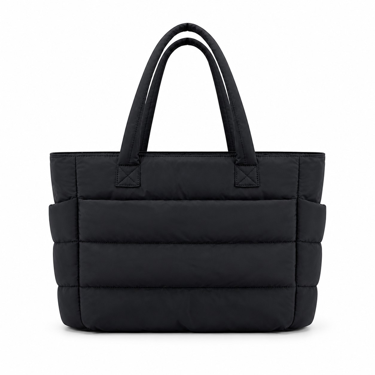 Padded Nylon Laptop Tote With Side Pockets — view 2