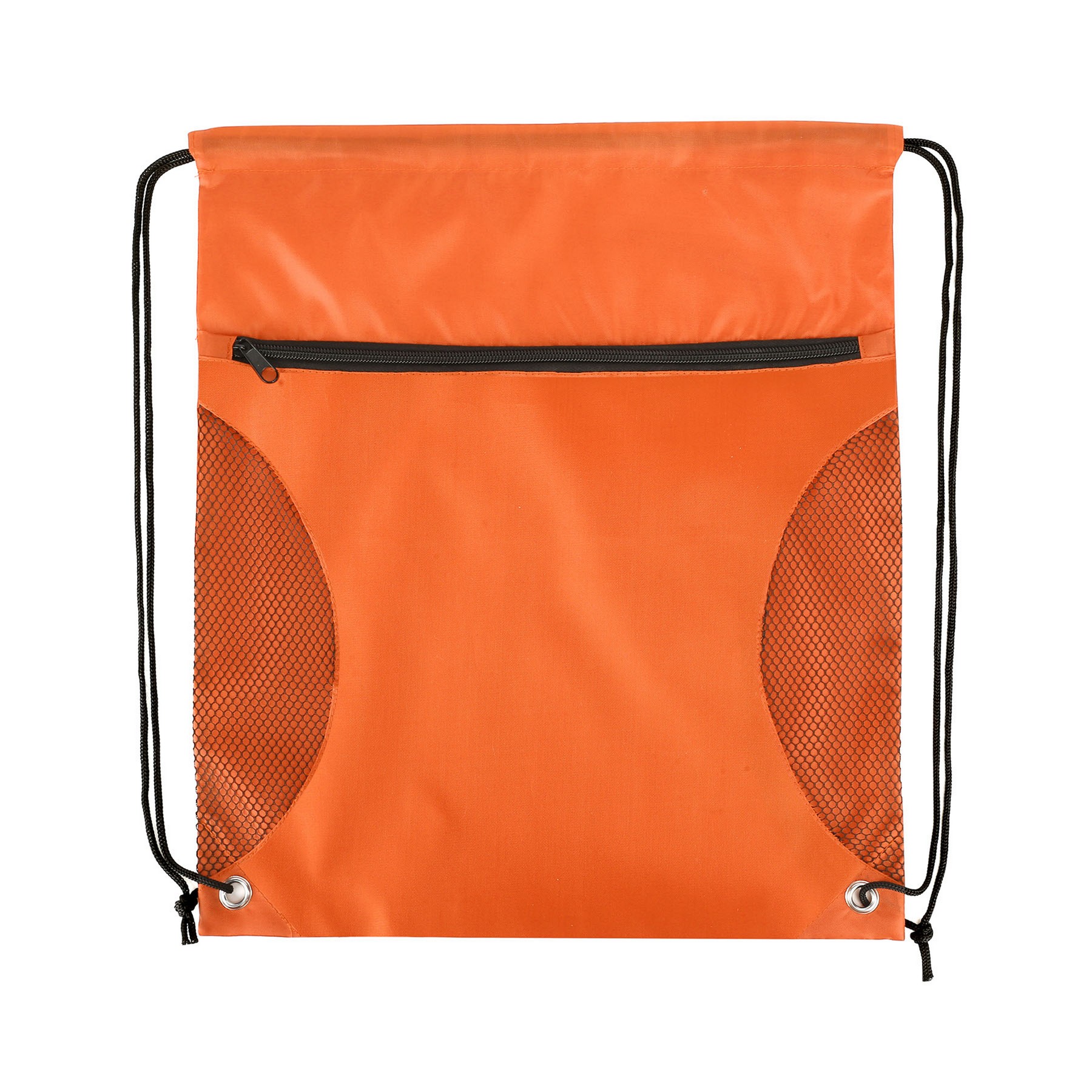 210D Polyester Mesh Pocket Drawstring Bag — view 2