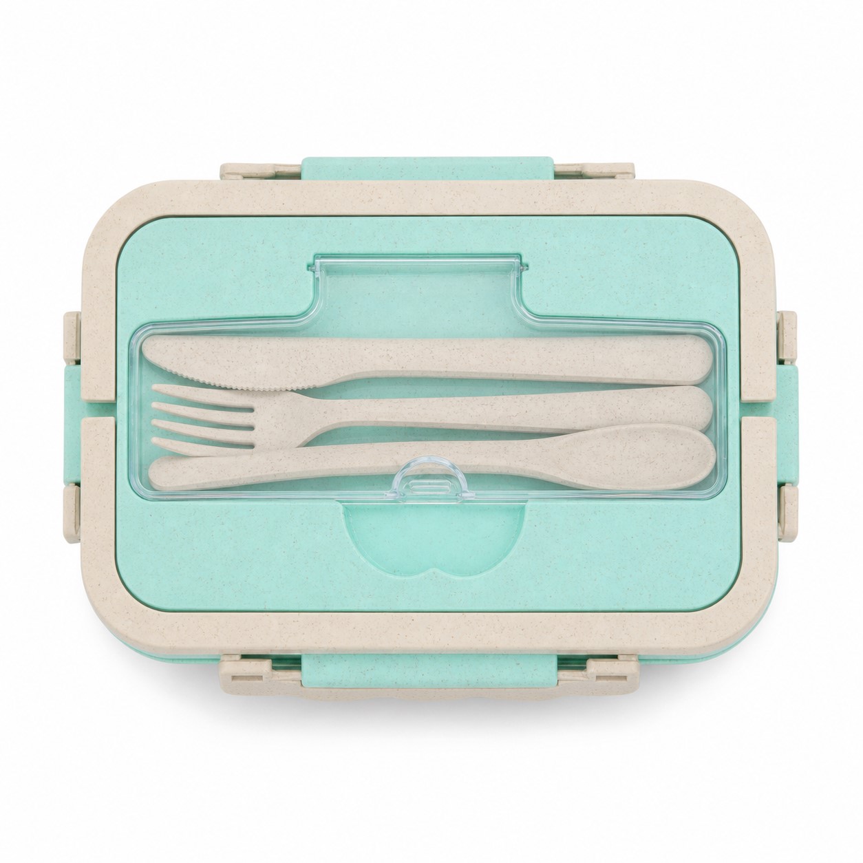 Three Compartment Wheat Straw Bento Lunch Box — view 2