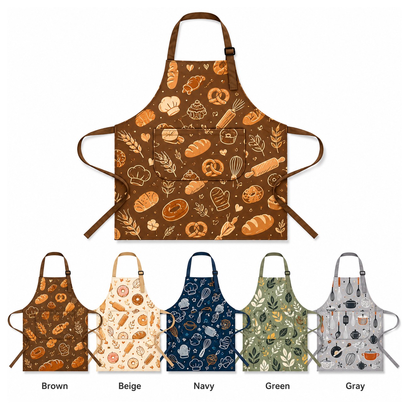 Full Length Polyester Bib Apron