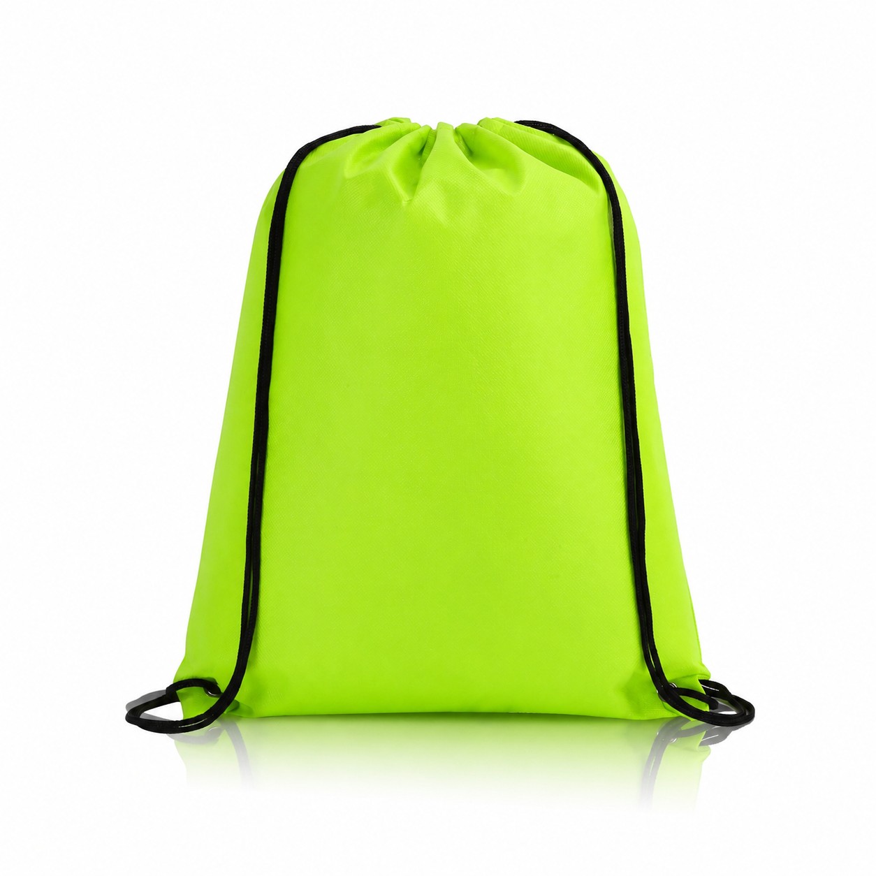 80GSM Non-Woven Drawstring Backpack — Lime Green