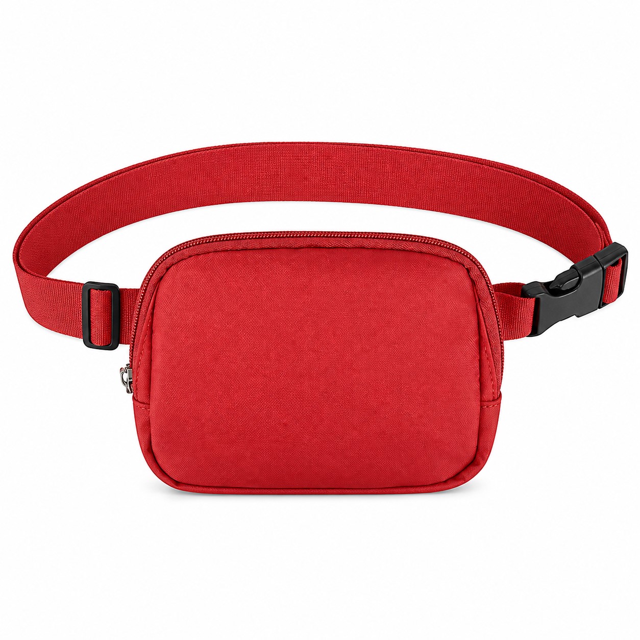 Nylon Waist Bag With Front Zippered Pocket — view 2