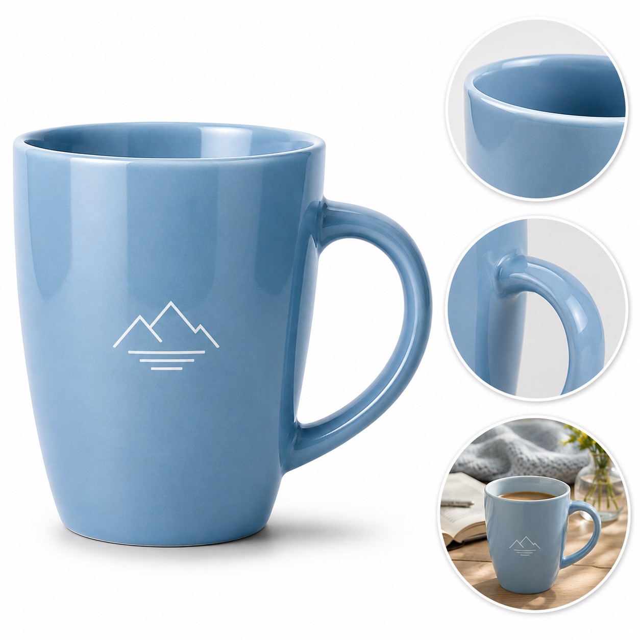 Ceramic Mug With Rounded Handle