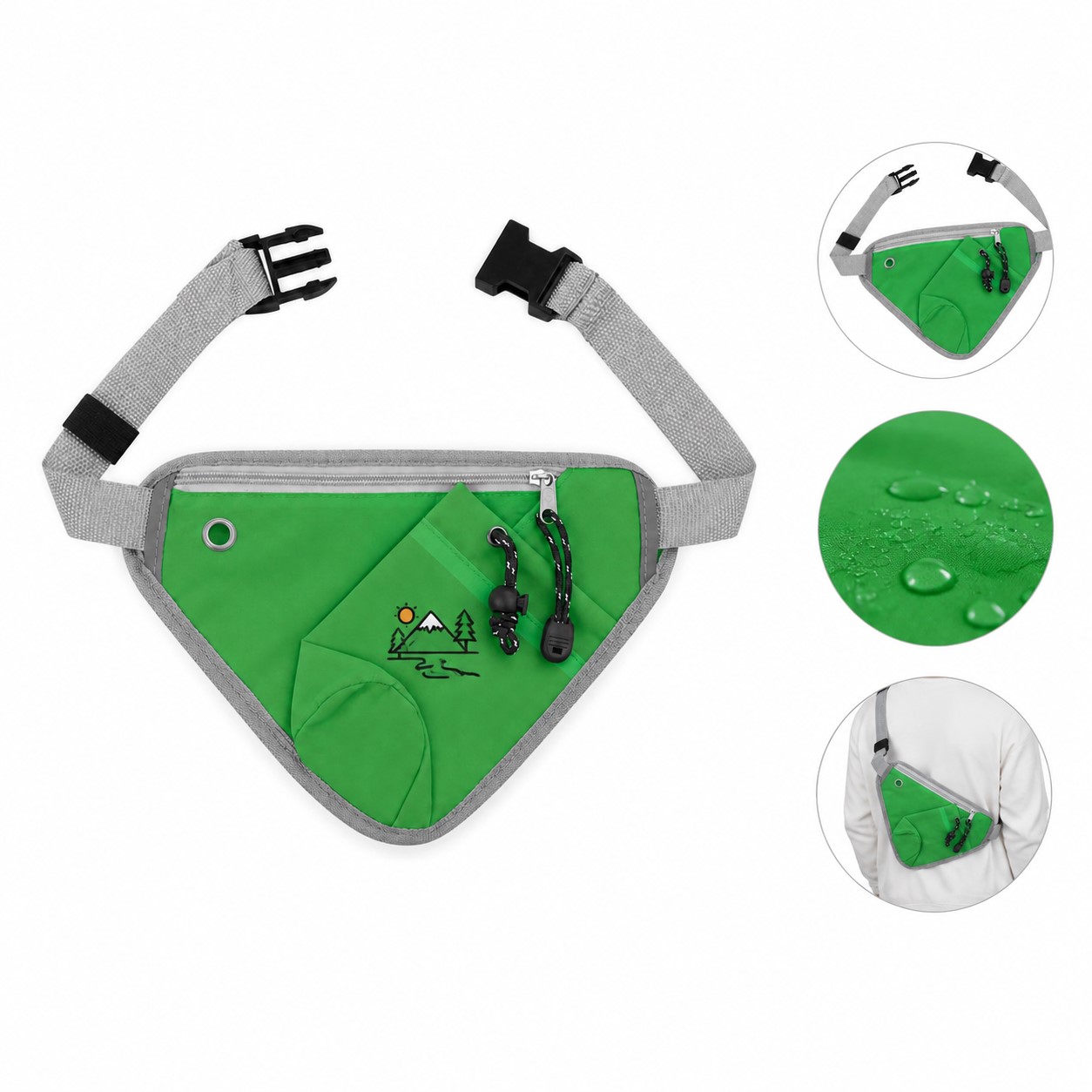 Polyester Water Bottle Running Waist Bag