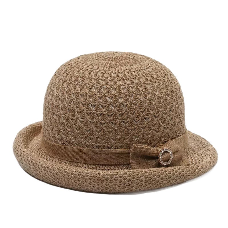 Straw Rolled Brim Cloche Hat — view 2