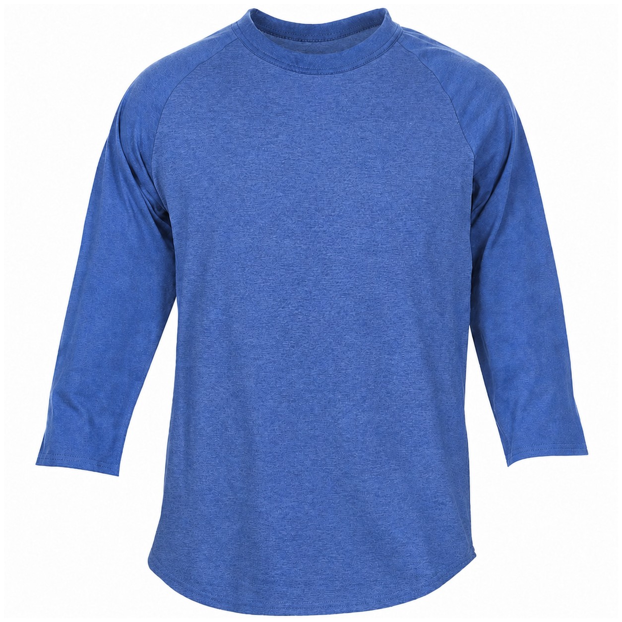 Cotton Colorblock Baseball Sleeve Shirt — Blue