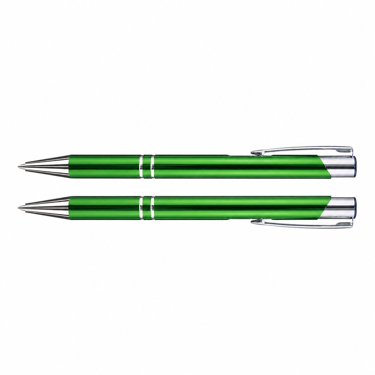 Metallic Aluminum Ballpoint Pen — Green